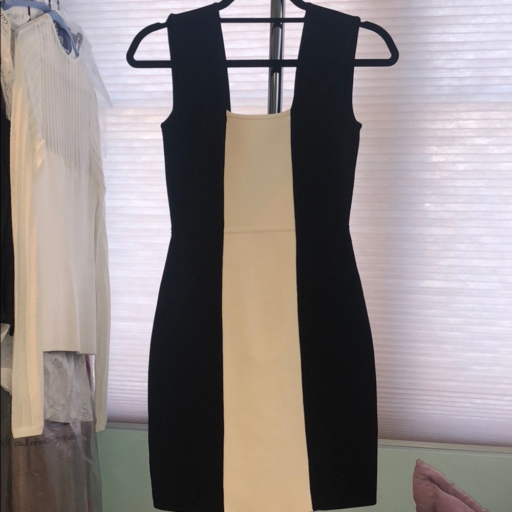 *NWT* BCBG Black & White elegant body con dress
